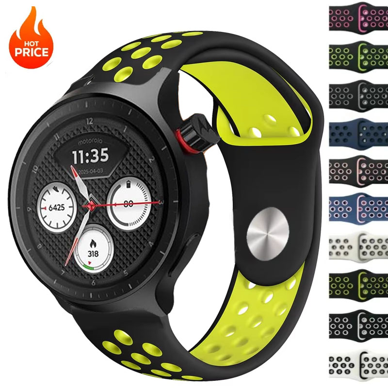 Motorola Smartwatch Accessories - 20mm 22mm Nefes Alabilen İki Tonlu