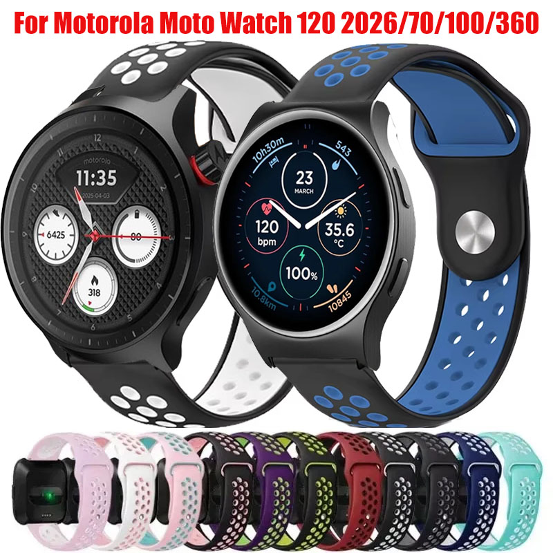 Motorola Smartwatch Accessories - 20mm 22mm Nefes Alabilen Yedek Kayış