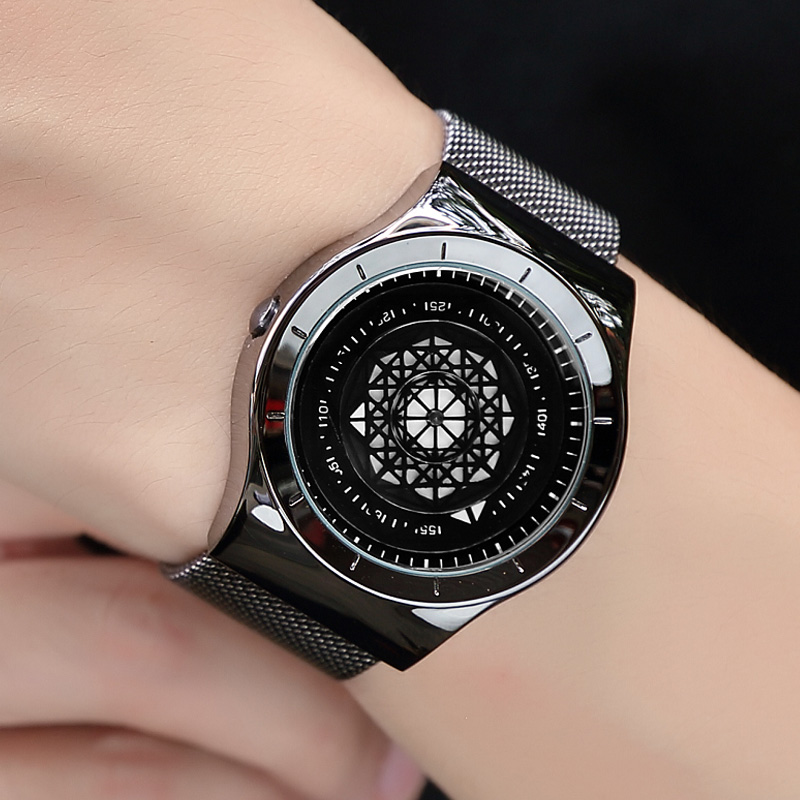 Stainless Mesh Band - Inek saatler erkekler Minimalist pikap arama