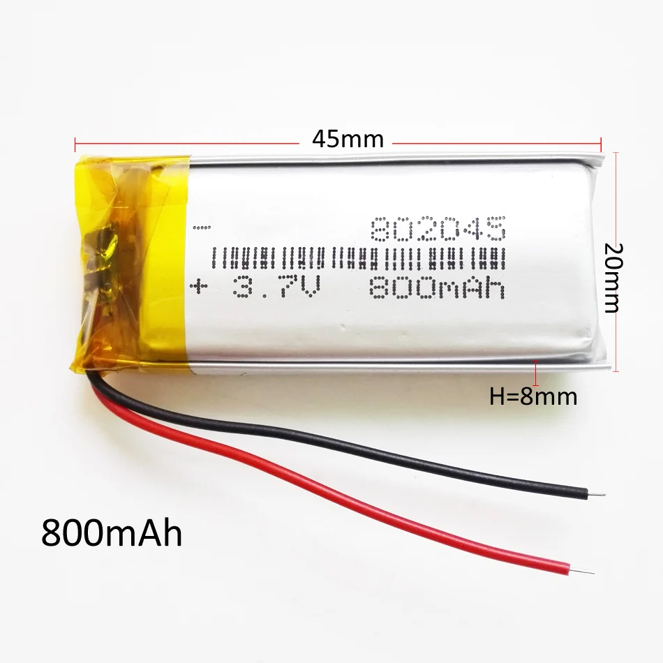 5 adet 3.7V 800mAh 802045 şarj - Smartwatch Headset incelemesi ve fiyatı