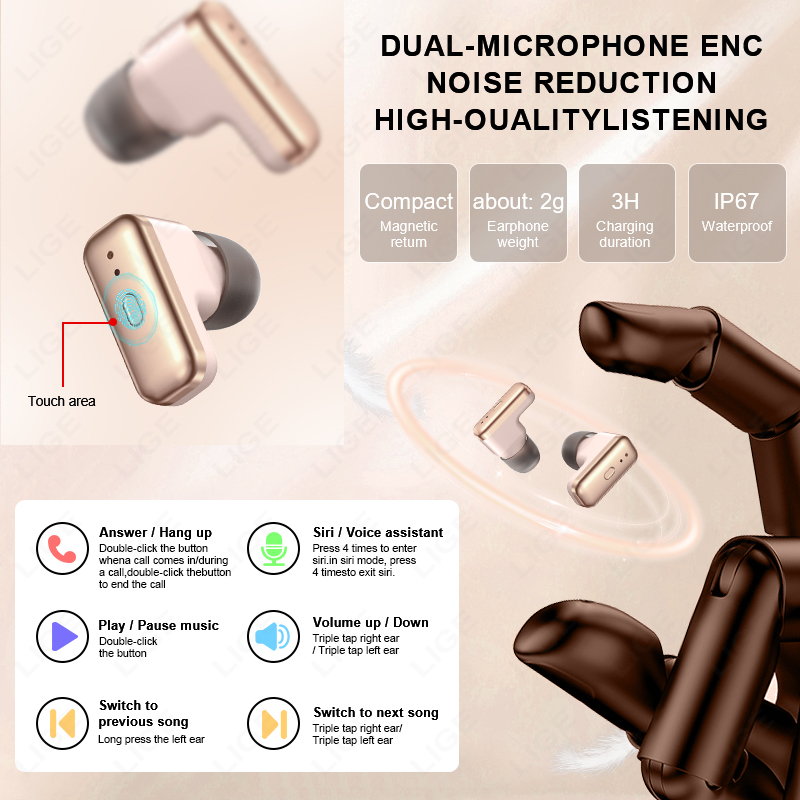 LIGE 2 In 1 TWS Kulaklık akıll - Smartwatch Headset incelemesi ve fiyatı