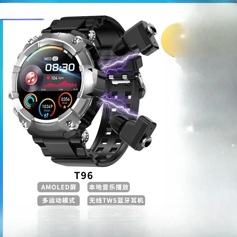 Popüler T96 sağlık izleme, kan - Smartwatch Headset incelemesi ve fiyatı