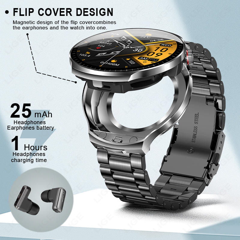 LIGE TWS 2'si 1 Arada Kulaklık - Smartwatch Headset incelemesi ve fiyatı
