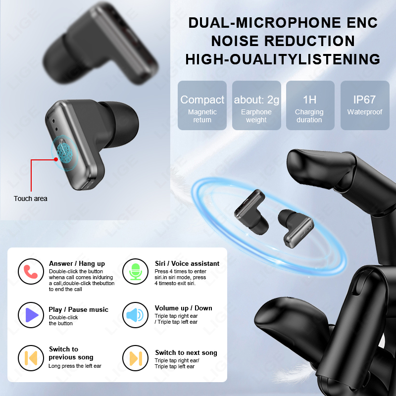 LIGE TWS 2'si 1 Arada Kulaklık - Smartwatch Headset incelemesi ve fiyatı