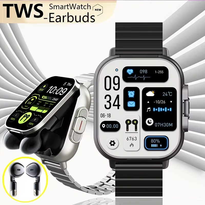 NFC Akıllı Saat TWS 2'si 1 Ara - Smartwatch Headset incelemesi ve fiyatı