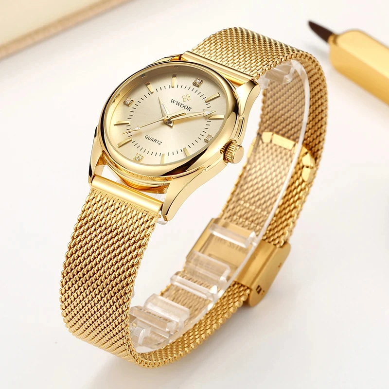 WWOOR Lüks Marka Elbise Altın  - Stainless Mesh Band incelemesi ve fiyatı